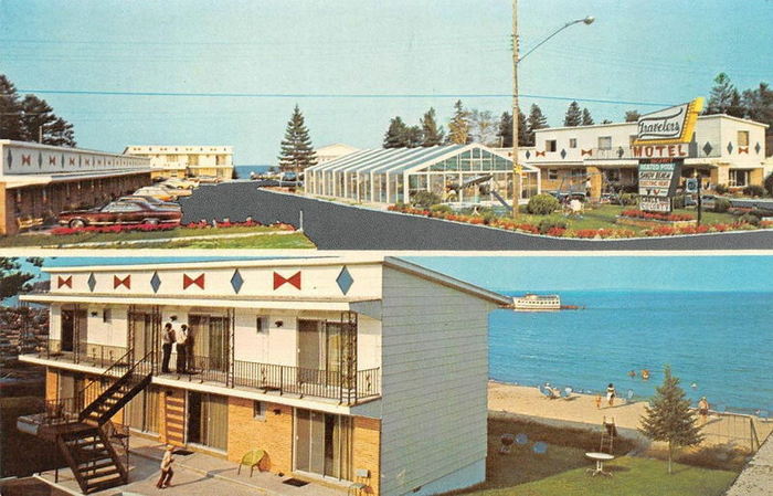 Travelers Motel - Vintage Postcard